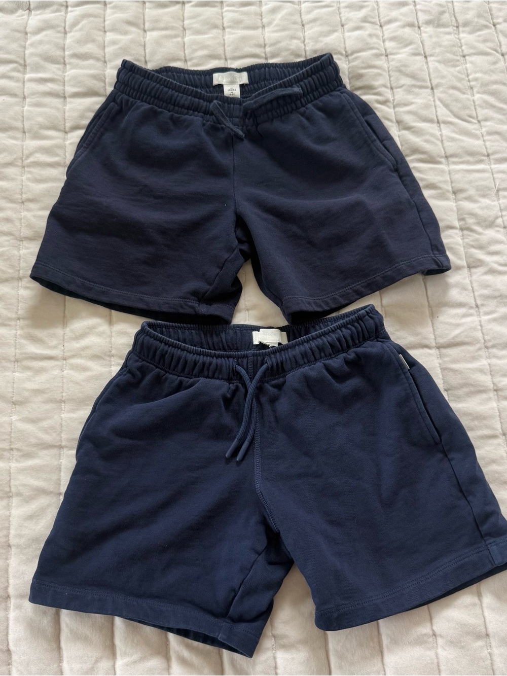 ARKET bundle of two organic cotton navy blue kids shorts size 4-6 years